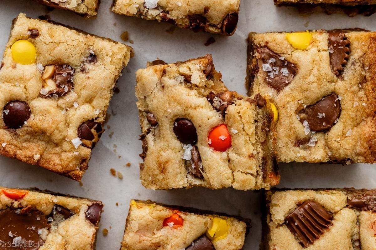 Chewy Candy Bar Blondies: A Simple Sheet Pan Dessert